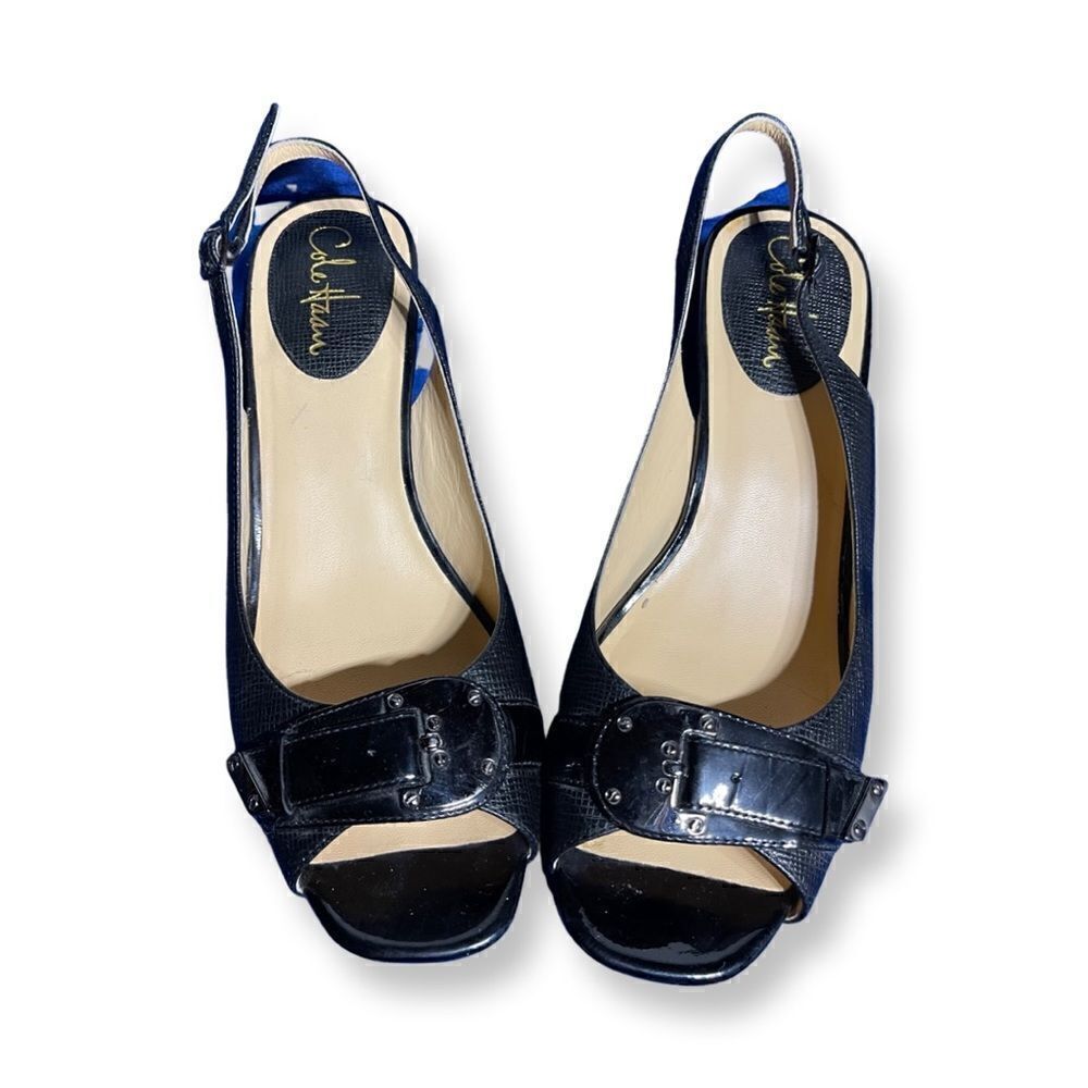 Cole Haan - Sling Back - Open Toe- Black Pumps